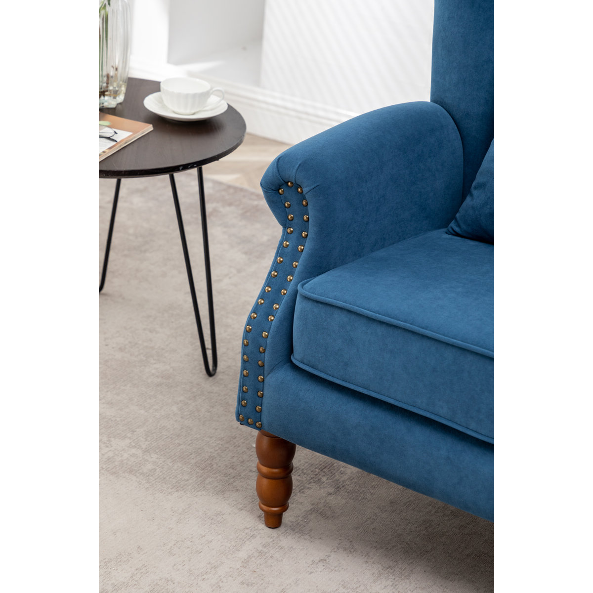 Johnathan 29'' Wide Velvet Wingback Chair